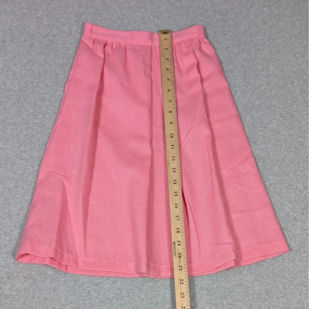 Vintage Girls Pleated Skirt Cardigan Jacket Set Size 10 Bright Pink New